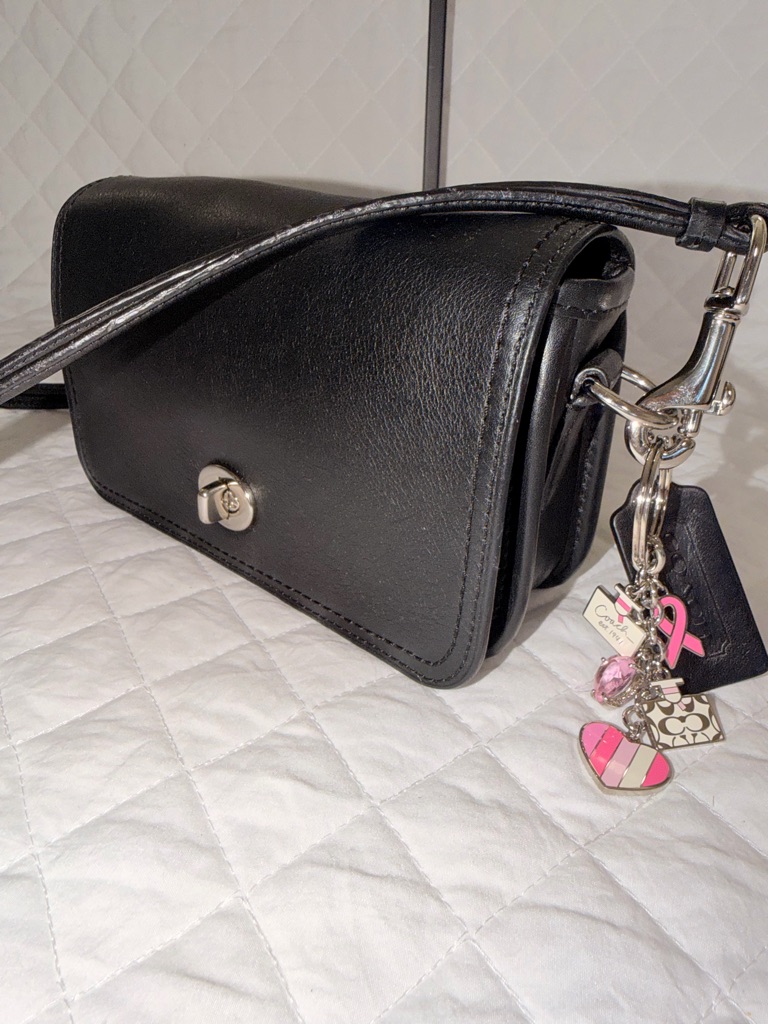 Coach Legacy Turn Lock Leather Crossbody Bag With Charm